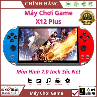 Máy Chơi Game Cầm Tay X12 PLUS  FREESHIP  Màn Hình Khủng 7.1 inch , bản 10000 game , nghe nhạc , xem phim , chơi game