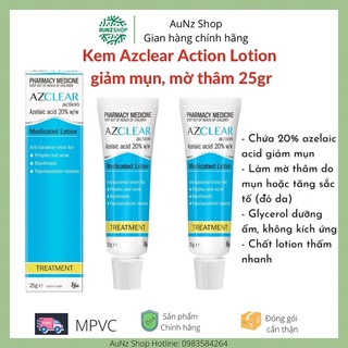 Kem Azclear Action Lotion giảm mụn, mờ thâm 25gr
