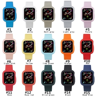 Ốp đồng hồ mềm nhiều màu 2 trong 1 thích hợp cho Apple Watch Series 6 5 4 3 2 1 iWatch38 42 44 40 MM