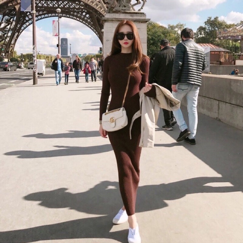 đầm len body