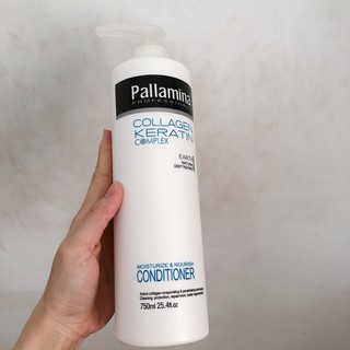 Dầu xả Collagen Keratin phục hồi siêu mượt tóc cao cấp Pallamina Moisturize &amp; Norishing 750ml