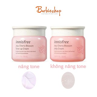 Kem Anh Đào Dưỡng Trắng Da Nâng Tone Innisfree Jeju Cherry Blossom Tone Up Cream &amp; Jelly Cream 50ml