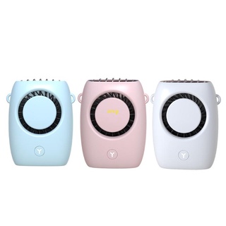 Quạt đeo cổ rảnh tay mini sạc cổng USB 3 tốc độ không gây tiếng ồn<br>