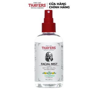 Nước hoa hồng không cồn THAYERS - Hương dưa chuột - Dạng xịt 237ml