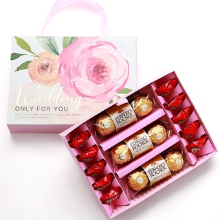 Hộp quà dạng kéo, túi quà tặng sinh nhật, đám cưới màu hồng cute dễ thương