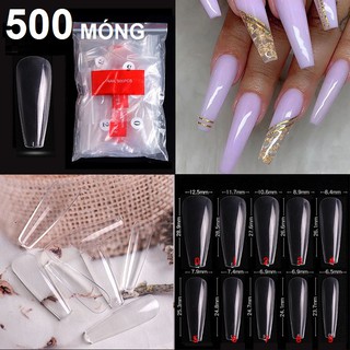 Bộ 500 móng tay giả loại tốt (móng úp)