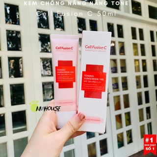Kem chống nắng Cell Fusion C Toning Sunscreen 100 SPF50+ PA ++++ 50ml – nâng tông da trắng hồng – NN HOUSE