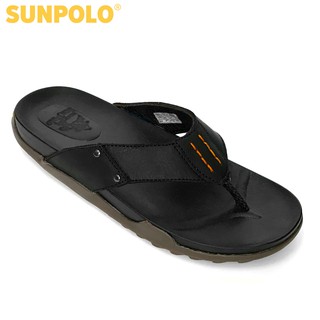 [Mã BMBAU50 giảm 7% đơn 99K] Dép Kẹp Nam Da Bò SUNPOLO Đen - SUPUS31D