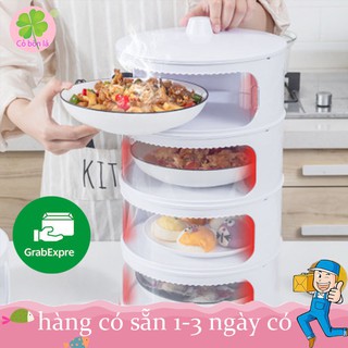 (Hàng có sẵn) Lồng bàn giữ nhiệt đậy thức ăn 5 tầng mẫu mới 2021