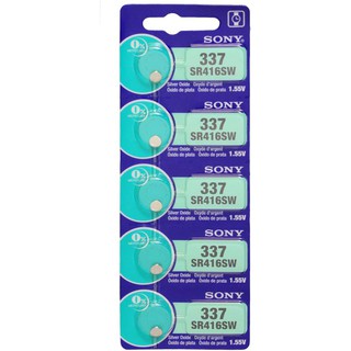 Vỉ 5 Viên Pin Sony 337/ SR416SW dành cho đồng hồ (Loại tốt)
