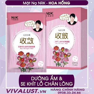 Mặt nạ NRK Hoa Hồng  se khít lỗ chân lông (Bản Đài) - Hộp 5 miếng