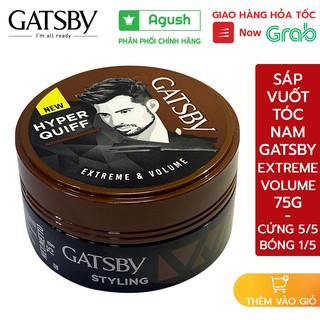 Sáp vuốt tóc nam tạo kiểu tóc Gatsby cứng chính hãng Styling Wax Extreme Volume 25g, 75g thơm ít bóng hương hoa quả rẻ