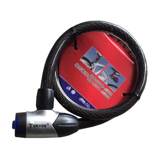 Khóa dây xe Tonyon dài 0.8 mét ( Đen)
