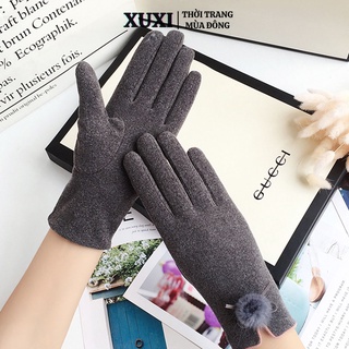 Găng tay mùa đông nữ chống lạnh dễ thương XUXI găng tay đi xe máy mùa đông giữ ấm tốt