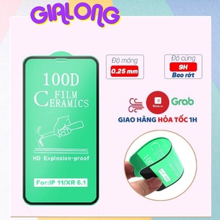 Kính Cường lực full màn 100D  Dẻo cho iP 6/6s/6plus/6s plus/7plus/8plus/7/8/se 2020/ip X đến 12 promax