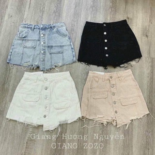 QUẦN jeans giả váy cài cúc trước 2916(kèm ảnh thật và video)