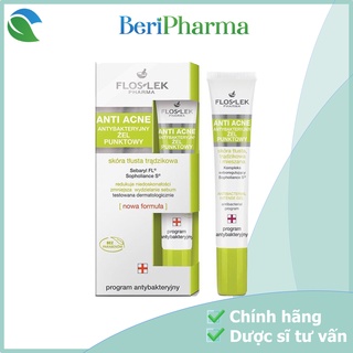 Floslek Gel Hỗ Trợ Giảm Mụn Anti Acne Antibacterial Intense 20ml