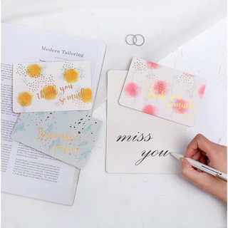 Thiệp chúc mừng, cảm ơn, Valentine hoa lá nhiều màu sắc họa tiết