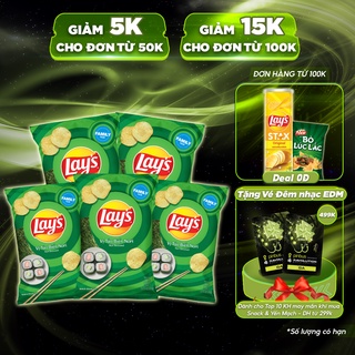 Combo 5 Snack Khoai Tây Lay's vị Tảo Biển Nori gói 150g
