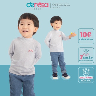 Áo giữ nhiệt bé trai và bé gái thiết kế cổ 3 phân cho bé DEROSA KIDS 6 tháng đến 3 tuổi TS 6873