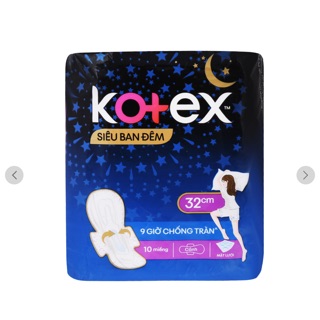 Băng vệ sinh KOTEX đêm 32cm 10M cánh chống tràn