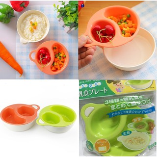 Bát ăn dặm chia ngăn Inomata cho bé ăn dặm - Hàng nội địa Nhật