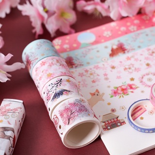 Washi tape băng dính giấy trang trí sổ vở vật dụng 2 - tiemcuaan