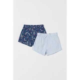 Set 2 quần kẻ xanh navy hoa HM H&amp;M_hàng chính hãng Anh