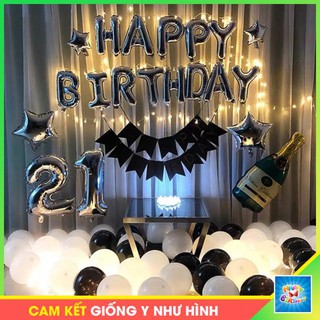 Sét bóng sinh Nhật kèm đèn led đầy đủ #TrangTriSinhNhat