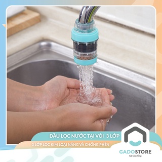 Đầu lọc nước tai vòi 3 lớp lọc kim loại nặng trong nước và chống phèn