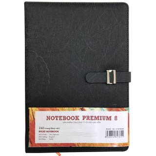 [Mã LIFEBOOK1 giảm 30K đơn 150K] Sổ bìa da Premium 6 200 trang cài khuy 7604 khổ A5 (150x210mm)