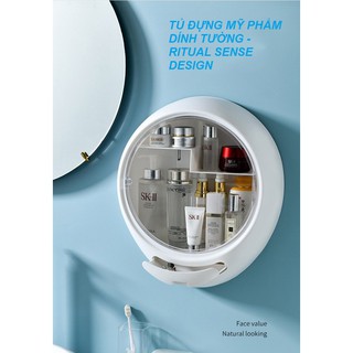 TỦ ĐỰNG MỸ PHẨM DÍNH TƯỜNG RITUAL SENSE DESIGN ( Trắng ) - Home and Garden
