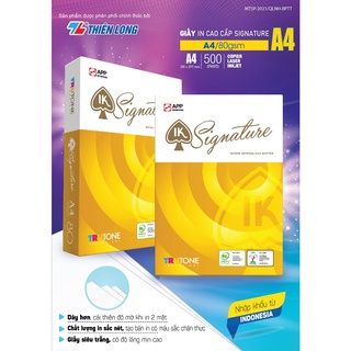 Ream giấy IK Signature cao cấp A4 80 gsm (500 tờ) - Hàng nhập khẩu Indonesia