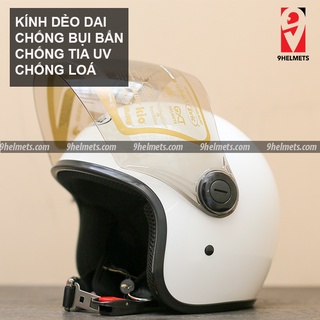 Nón bảo hiểm 3/4 có kính - Asia MT124K -Trắng Bóng
