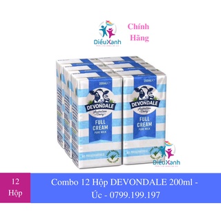 Combo 12 Hộp Sữa Tươi Nguyên Kem DEVONDALE 200ml - Nhập Khẩu Úc