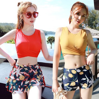 Bộ Bơi 3 Mảnh Đi Biển Siêu Hot (Màu Vàng Và Màu Đỏ)