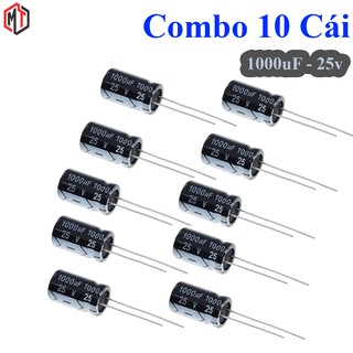 Combo 10 Tụ hóa 1000uF 25V dùng cho nguồn LCD và ATX