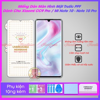 Miếng dán PPF mặt trước dành cho Xiaomi CC9 Pro / Mi Note 10 / Mi Note 10 Pro