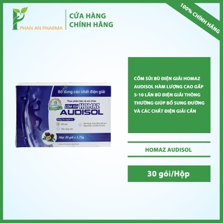Cốm sủi Homaz Audisol bổ sung điện giải, giải rượu, bảo vệ sức khỏe