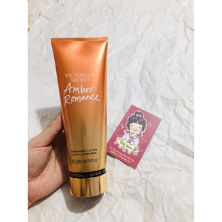 Thanh lý chất kem lỏng {Best Seller} Amber Romance Victoria's Secret VS lotion dưỡng thể hương nước hoa mẫu mới 236ml