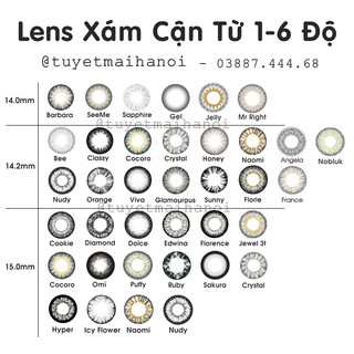Lens Xám Cận Từ 1 Đến 6 Độ - Kính Áp Tròng Hàn Quốc Vassen Sexy Me