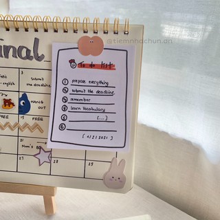 SET 50 GIẤY GHI CHÚ TO DO LIST KOREA STYLE (ảnh thật) - Tiệm nhà Chun
