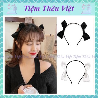 Băng Đô Cài Tóc Hình Nơ Jisoo Tiệm Thêu Việt - BD021