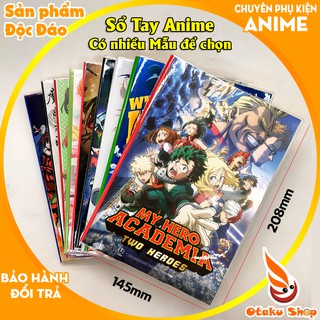 Sổ tay Anime My Hero Academia khổ A5 bìa hình hoạt hình xinh xắn giấy dày kẻ sọc 120 trang chuyên dành cho Otaku