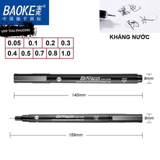 Bút LINE đi nét, vẽ kỹ thuật BAOKE / FAITH PEN chuyên nghiệp