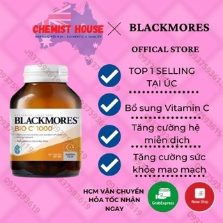[Hàng Chuẩn ÚC] Blackmores Bio C 1000 Viên uống bổ sung C 1000mg 62 viên DATE 2023