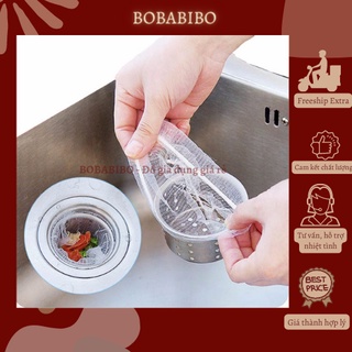 Gói 100 Túi Lọc Rác Bồn Rửa Bát, Nhà Vệ Sinh Dùng 1 Lần Thiết Kế Lưới Siêu Dai Có Đầu Chun Co Giãn Chống Tắc Nghẽn Cống