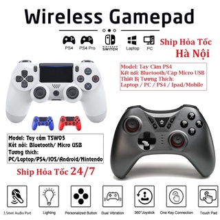 Hỏa TốcTay cầm chơi game PC - Laptop - Điện Thoại - Nintendo Switch kết nối bluetooth dễ dàng tặng kèm cap sạc nhanh