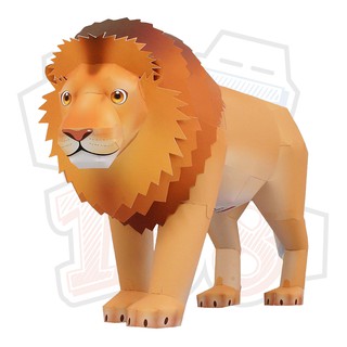 Mô hình giấy động vật Lion ver 2