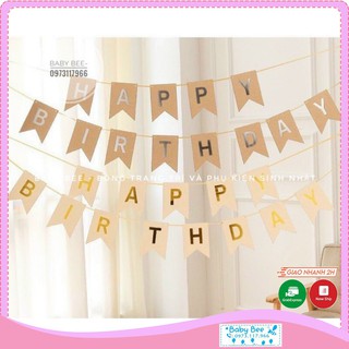 Dây chữ giấy HAPPY BIRTDAY đuôi cá màu hàn quốc